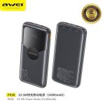 Awei P67K 10000mAh Multiple Output Fast Charging Power Bank – Built-in Cable | Portable Backup Battery - Image 2